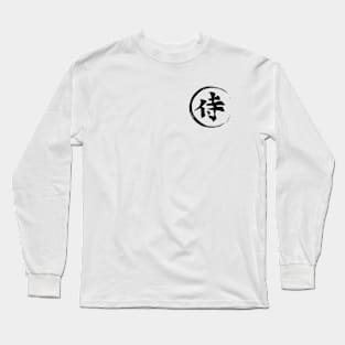 Samurai Kanji Noir Long Sleeve T-Shirt